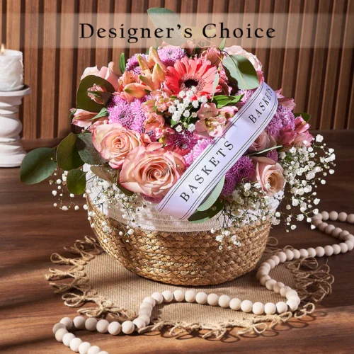 Beauty Flowers Basket - Gift Set