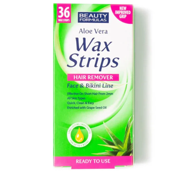 Beauty Formulas Aloe Vera Wax Strips Hair Remover Beauty Formulas Aloe Vera Wax Strips Hair Remover