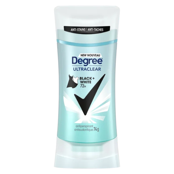 Degree Woman Stick Ultraclear Black& White  74G