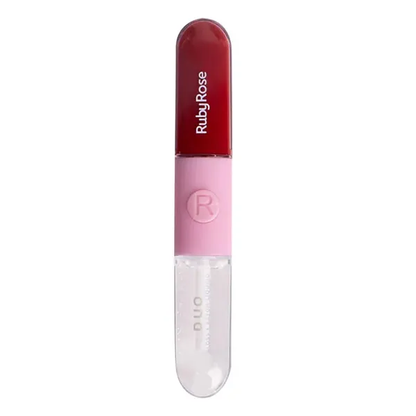 Ruby Rose Duo Gloss + Batom Liquid - 05 Ruby Rose Curle & Volume Mascara