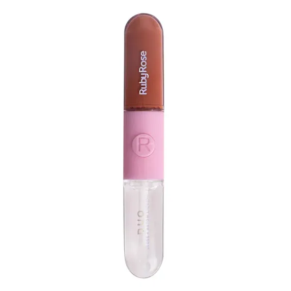 Ruby Rose Duo Gloss + Batom Liquid -06 Ruby Rose Dipliner