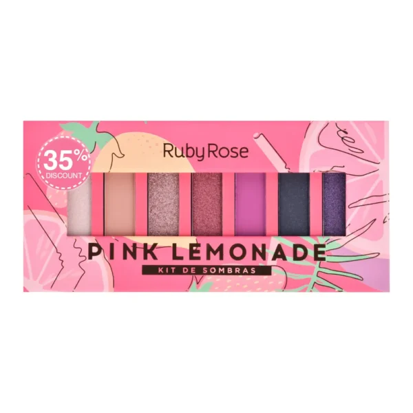 Ruby Rose Eyeshadow Pink Lemonade Ruby Rose Eyeliner Waterproof -BLACK